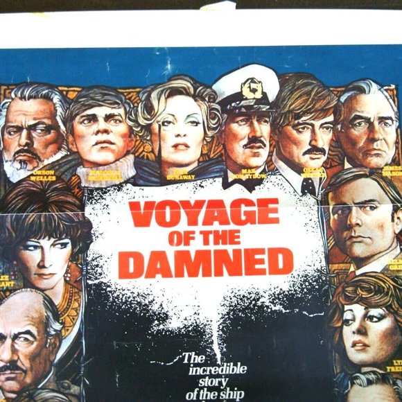 Vintage British Film Poster Voyage of the Damned Original Movie Poster Cruise UK - Picture 10 of 16